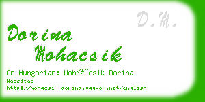 dorina mohacsik business card